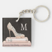 Porte-clés Mode élégante sauvage de talon haut du monogramme (Dos)