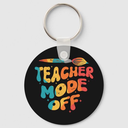 Porte-clés Mode Enseignant Dernier Jour D'école Prof D'art (Recto)