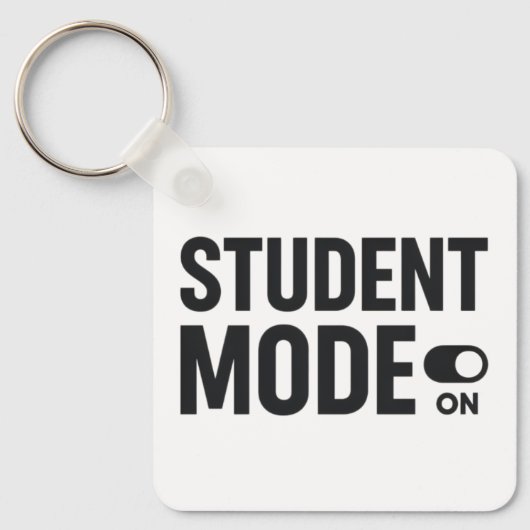 Porte-clés Mode Étudiant Activé – Motivation Drôle pour les É (Recto)