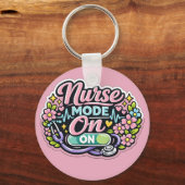 Porte-clés Mode infirmière activé Cadeau drôle pour infirmièr (Recto)