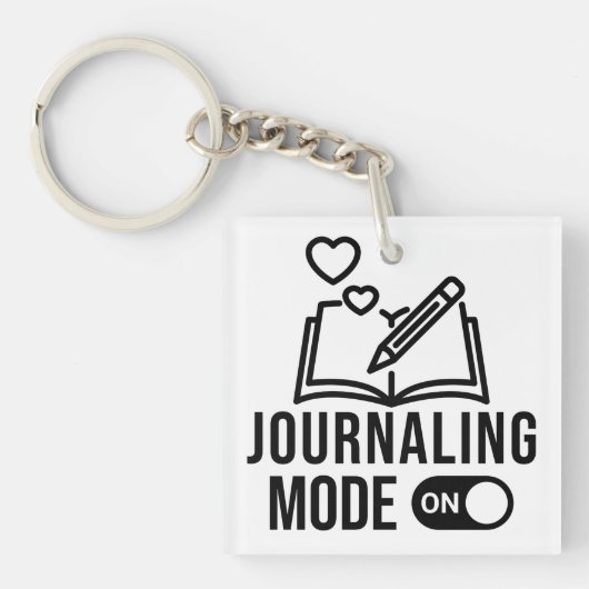 Porte-clés Mode Journalisation Activé Journal Intime Écriture (Devant)