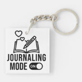 Porte-clés Mode Journalisation Activé Journal Intime Écriture (Dos)