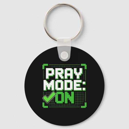 Porte-clés Mode Prière Activé Graphique de joueur chrétien (Recto)