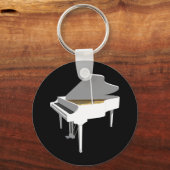 Porte-clés Modèle 3D : Grand Piano Blanc : (Recto)