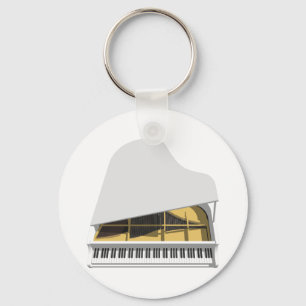 Porte-clés Modèle 3D:Grand piano blanc :