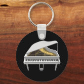 Porte-clés Modèle 3D : Piano à queue blanc : (Recto)