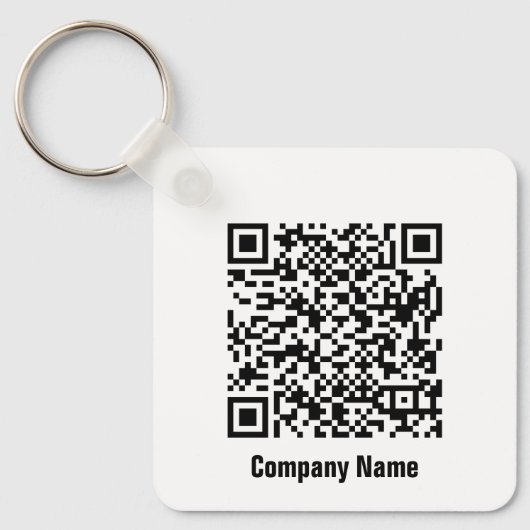 Porte-clés Modèle commercial noir et blanc QR Code (Recto)