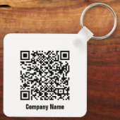 Porte-clés Modèle commercial noir et blanc QR Code (Verso)