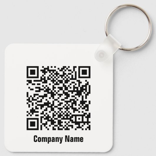 Porte-clés Modèle commercial noir et blanc QR Code (Dos)