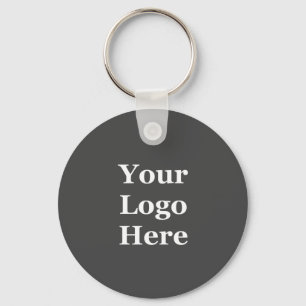 Porte-clés Modèle d'affaires gris foncé Votre logo ici