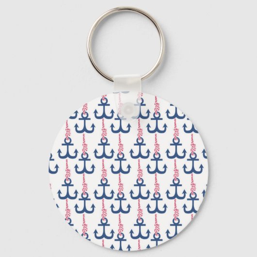 Porte-clés Modèle d'ancre vintage Ahoy. (Recto)