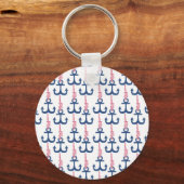 Porte-clés Modèle d'ancre vintage Ahoy. (Recto)