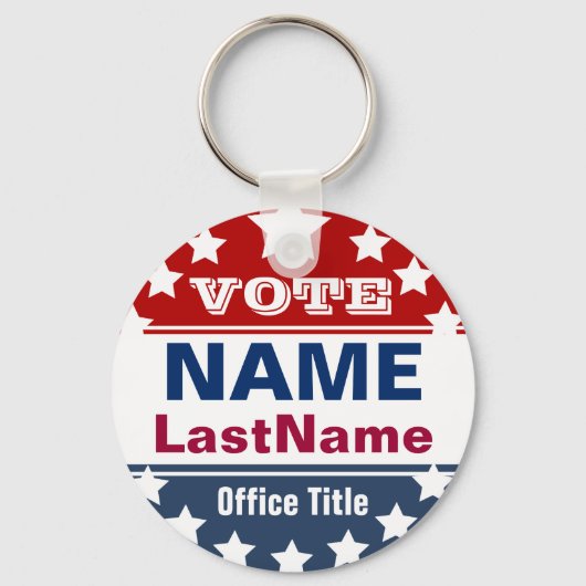 Porte-clés Modèle de campagne personnalisé (Recto)