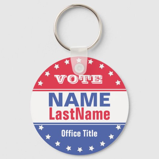 Porte-clés Modèle de campagne personnalisée pour les élection (Recto)