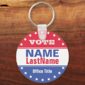 Porte-clés Modèle de campagne personnalisée pour les élection (Recto)