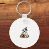 Porte-clés Modèle de citrouille de bouledogue d'Halloween gra (Recto)