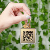 Porte-clés Modèle de code QR instantanément modifiable | Faux (main)