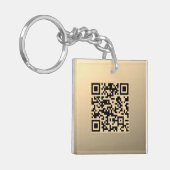 Porte-clés Modèle de code QR instantanément modifiable | Faux (Devant gauche)