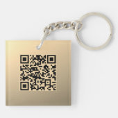 Porte-clés Modèle de code QR instantanément modifiable | Faux (Dos)