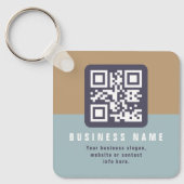 Porte-clés Modèle de code QR moderne éditable | Couleurs atté (Recto)