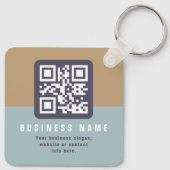 Porte-clés Modèle de code QR moderne éditable | Couleurs atté (Dos)