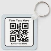 Porte-clés Modèle de code QR scannable avec texte modifiable (Dos)