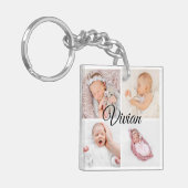 Porte-clés Modèle de collage photo personnalisé pour bébé mig (Devant gauche)
