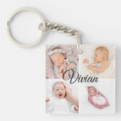 Porte-clés Modèle de collage photo personnalisé pour bébé mig (Devant)