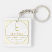 Porte-clés Modèle de conception rétro-moderne éditable or et (Dos)