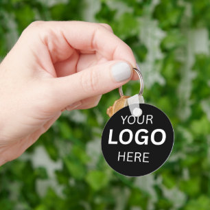 Porte-clés Modèle de logo de luxe noir personnalisé pour entr