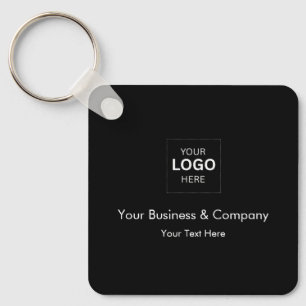 Porte-clés Modèle de logo d'entreprise de luxe noir personnal