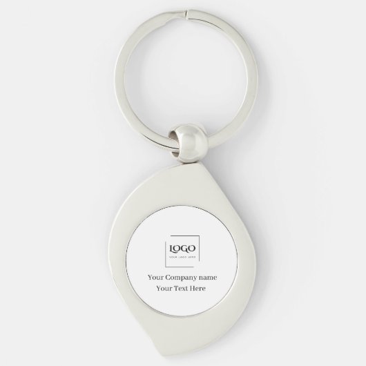 Porte-clés Modèle de logo personnalisé élégant (Devant)