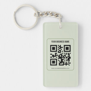 Porte-clés Modèle de nom commercial de code QR personnalisé