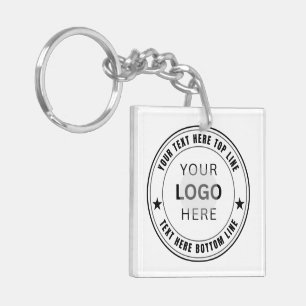 Porte-clés Modèle de nom de logo d'entreprise personnalisé