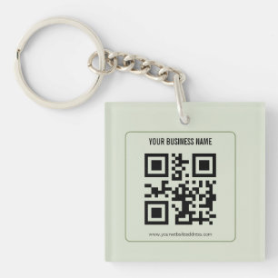 Porte-clés Modèle de nom d'entreprise de code QR personnalisé