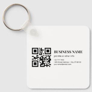 Porte-clés Modèle de nom d'entreprise de code QR personnalisé
