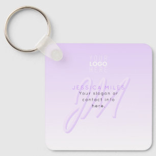 Porte-clés Modèle de nom professionnel et de slogan Violet