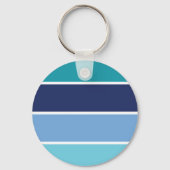 Porte-clés Modèle de nom rayé bleu (Recto)