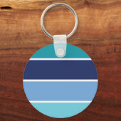 Porte-clés Modèle de nom rayé bleu (Recto)