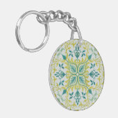 Porte-clés Modèle de plafond vert citron sans couture de Will (Devant gauche)
