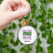 PORTE-CLÉS MODÈLE DE TEXTE D'IMAGE BLANCHE SIMPLE MODERNE (Main)