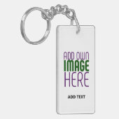 PORTE-CLÉS MODÈLE DE TEXTE D'IMAGE BLANCHE SIMPLE MODERNE (Devant gauche)