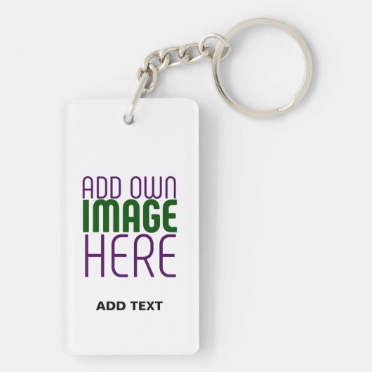 PORTE-CLÉS MODÈLE DE TEXTE D'IMAGE BLANCHE SIMPLE MODERNE (Dos)