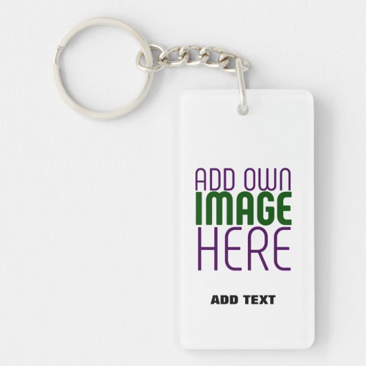 PORTE-CLÉS MODÈLE DE TEXTE D'IMAGE BLANCHE SIMPLE MODERNE (Devant)
