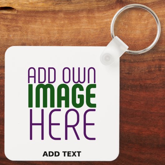 PORTE-CLÉS MODÈLE DE TEXTE D'IMAGE BLANCHE SIMPLE MODERNE (Verso)