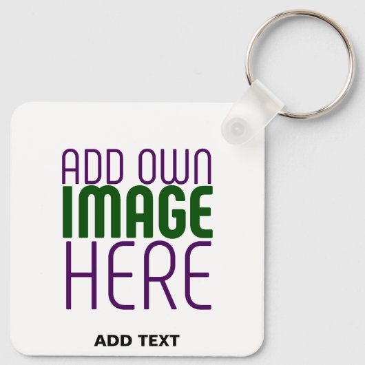 PORTE-CLÉS MODÈLE DE TEXTE D'IMAGE BLANCHE SIMPLE MODERNE (Dos)