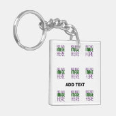 PORTE-CLÉS MODÈLE DE TEXTE D'IMAGE BLANCHE SIMPLE MODERNE (Devant gauche)