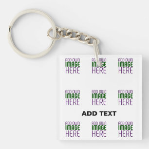 PORTE-CLÉS MODÈLE DE TEXTE D'IMAGE BLANCHE SIMPLE MODERNE