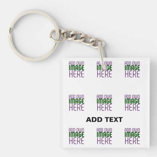 PORTE-CLÉS MODÈLE DE TEXTE D'IMAGE BLANCHE SIMPLE MODERNE (Devant)