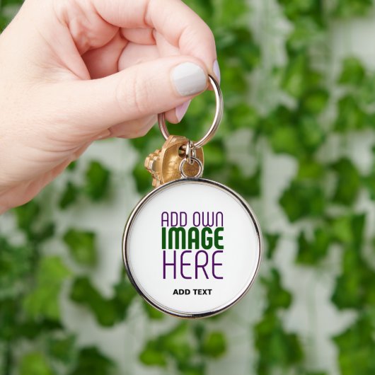 PORTE-CLÉS MODÈLE DE TEXTE D'IMAGE BLANCHE SIMPLE MODERNE (Main)